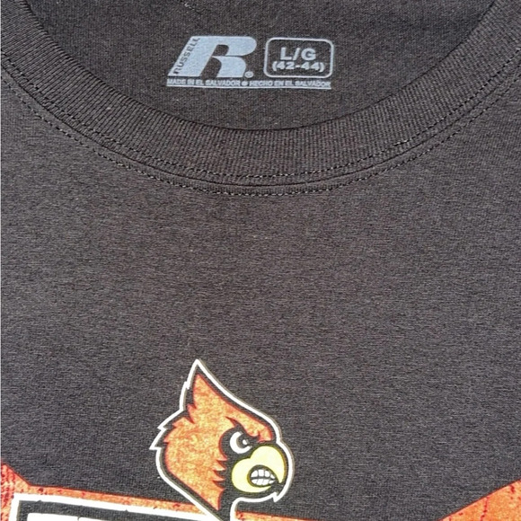Men’s Louisville Kentucky Cardinals t-shirt short sleeve size large black - Picture 2 of 3